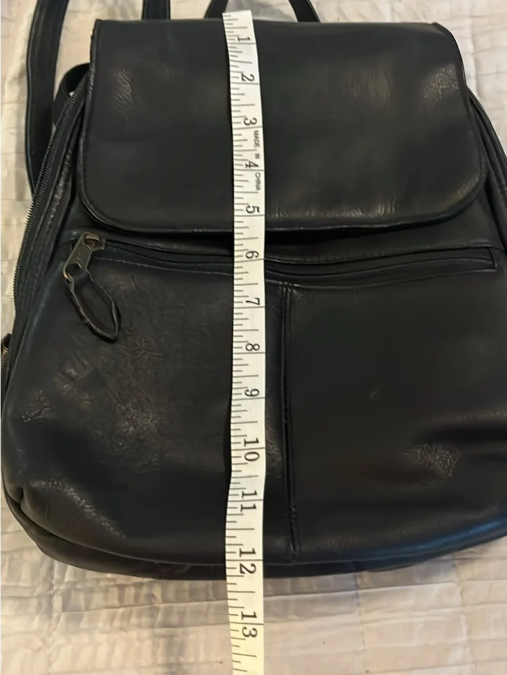 Unisex Black Minimalist Leather Backpack - Modern Everyday Carry